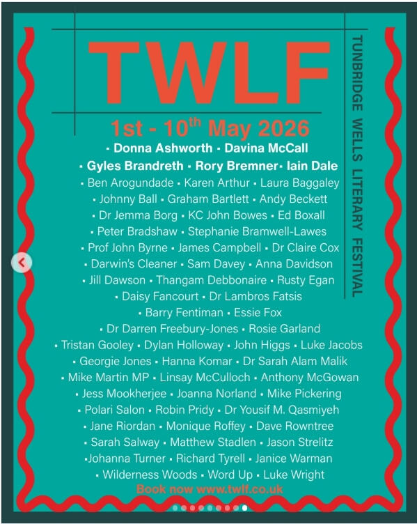Tunbridge Wells Literary Festival list of participants